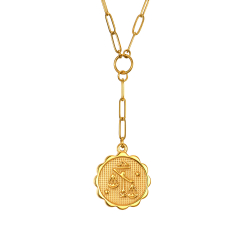 Collar Acero Liso Collar Zodiaco Acero - 46+5cm - Color Oro
