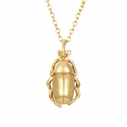 Steel Necklaces Steel necklace - Beetle 40+5cm - Gold color and Steel