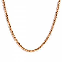 Steel Necklaces Steel Box Chain - 36+5 cm, 42+5 cm, 50+5 cm - Steel and Gold Color