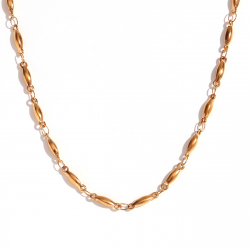 Steel Necklaces Steel Oval Chain - 36+5 cm, 42+5 cm, 50+5 cm - Steel and Gold Color