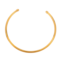 Collar Acero Liso Choker Rígido -  23cm (Int 13cm)  - Color Oro y Color Acero