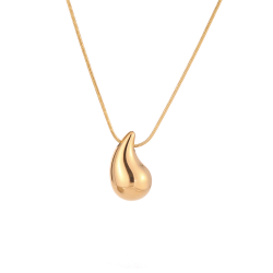 Collar Acero Liso Collar Acero Serpentina - Lágrima 20mm y 31mm - Color Oro y Acero