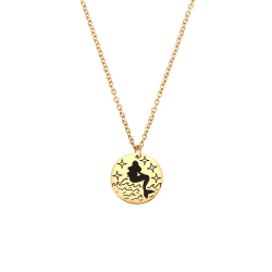 Collar Acero Liso Collar Acero - Sirena - 40+5 cm - Color Oro y Color Plata