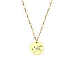 Collar Acero Liso Collar Acero - Promesa Pinky - 40+5 cm - Color Oro y Color Plata