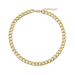 Collar Acero Liso Collar Acero 38cm+4cm - 9mm - Color Oro y Color Acero