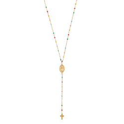 Collar Acero Liso Collar Acero Liso - Rosario - 47+6cm - Color Oro