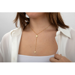 Collar Acero Liso Collar Acero Liso - Rosario - 47+6cm - Color Oro