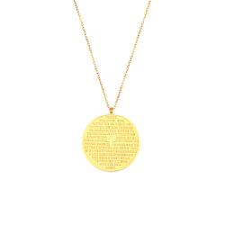 Collar Acero Liso Collar Acero - Cruz 30 mm - 40+5cm - Color Oro y Color Plata