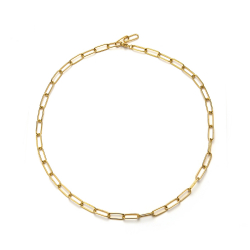 Collar Acero Liso Collar Acero - Eslabon 7*18mm - 60cm - Color Oro