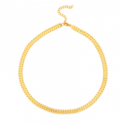 Steel Necklaces Smooth Steel Necklace - Book Chain - 40 + 5 cm - Gold and Silver