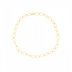 Halsketten Glattes Edelstahl Halskette Stahl - Diamantglied 20*10 mm - 55 cm - Farbe Gold und Silber