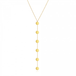 Halsketten Glattes Edelstahl Halskette aus Stahl - Kreise - Beweglich - 45 + 5 cm - Farbe Gold und Stahl