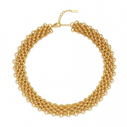Steel Necklaces Steel Necklace Smooth - Link Design - 40 + 5 cm - Gold and Steel Color