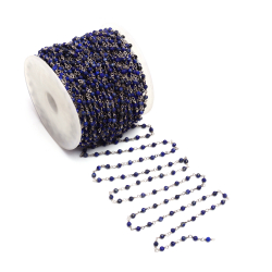 Silver Stone Chains Rosary Chain - Lapis Lazuli 1m - Lapis Lazuli