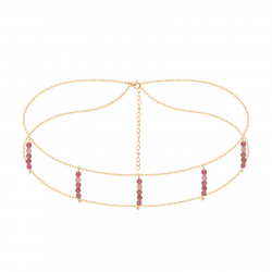 Collar Acero Mineral Choker Acero Mineral - 2.5mm - 33+5 cm - Bañada Oro