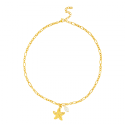 Collar Acero Mineral Collar Acero Mineral - Estrella - 40+5 cm - Color Oro y Color Plata