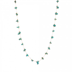 Collar Acero Liso Collar Acero - Mineral Natural -95 + 5 cm - Color Oro