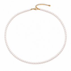 Steel Stones Necklaces Cultured Pearl Necklace - AAA+ quality - 38+5 cm - Gold color