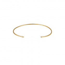 Collar Acero Circonita Choker Flexible Circonita - 16cm (Int 12,5cm) - Color Oro y Color Acero