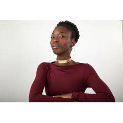 Collar Bronce Liso Choker Liso Rígido - Ajustable - Bañado Oro