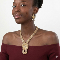 Collar Bronce Liso Collar Liso - 40 + 5 cm - Nudo - Bañado Oro