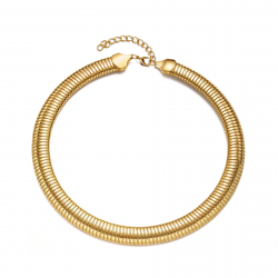 Bronze Necklaces Plain Necklace - 47 + 7 cm - Gold Plated