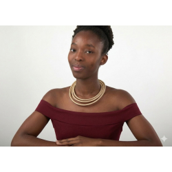 Collar Bronce Liso Choker Liso - Triple - Bañado Oro