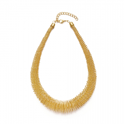 Bronze Necklaces Plain Spiral Necklace - Spiral - 45 + 8 cm - Gold Plated