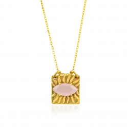 Collar Bronce Mineral Collar Bronce - Ojo Turco 13,50mm - 1 Micra Bañado Oro