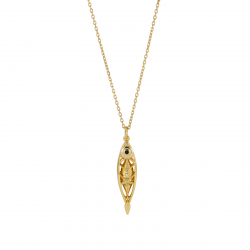 Collar Bronce Circonita Collar Bronce - Circonita Pez 31*8 - Bañado Oro