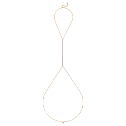 New Arrivals Steel Body Chain - Zirconia 36cm - Gold Plated