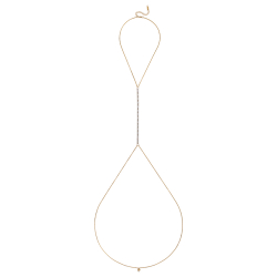 Steel Zircon Bodychain Steel Body Chain - Zirconia 36cm - Gold Plated