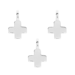 Pendentifs Argent Lisse Pendentif - Croix 8x8 mm