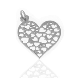 Pendentifs Argent Lisse Pendentif - Cœur 28x23 mm