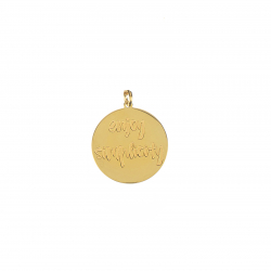 Silver Pendants Pendant Silver - Enjoy Simplicity 20mm - Gold Plated