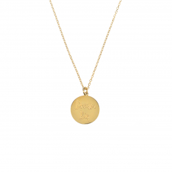 Colgante Plata Lisa Colgante Plata - Dream Big 15mm - Bañado Oro