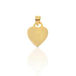Colgante Plata Lisa Colgante - Liso Corazon - 13mm