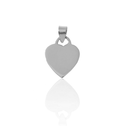 Colgante Plata Lisa Colgante - Liso Corazon - 13mm