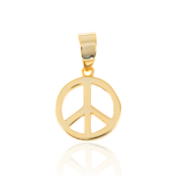 Silver Pendants Pendant - Peace Symbol - 10mm