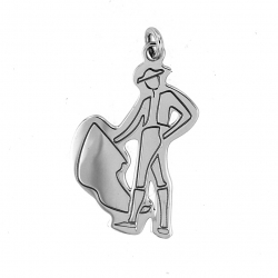 Pendentifs Argent Lisse Pendentif - Torero 23x15 mm