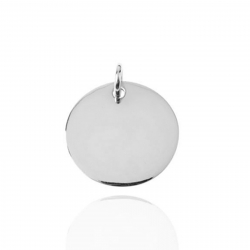 Pendentifs Argent Lisse Pendentif Plaque - Cercle - Dorure Or et Argent