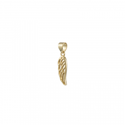 Silver Pendants Silver Pendant - Angel wings - 20*6,5mm - Gold Plated and Rhodium Silver