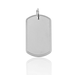 Pendentifs Argent Lisse Pendentif Argent - Plaque 33x19