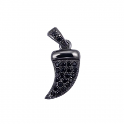 Pendentifs Argent Zircone Pendentif Zircon - Canine 13 mm