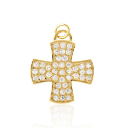 Silver Zircon Pendants Circonita Pendant - Cross 20*20mm