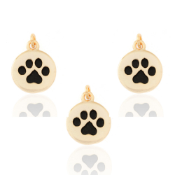 Silver Charms Paw Print Charm - 9mm