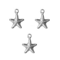 Charms Argent Lisse Charm - Étoile 8x8 mm