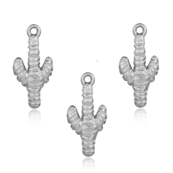 Charms Argent Lisse Charm - Cactus 12 mm