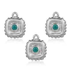 Charm Plata Lisa Charm - Cuadrado 7*7mm