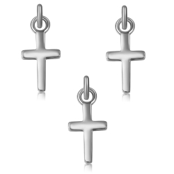 Charm Plata Lisa Charm - Cruz 8*5mm